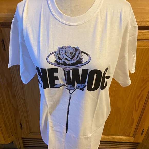 NWOT Men's Vlone X Pop Smoke The Who White T-shirt Crew Neck Tee Large Casual